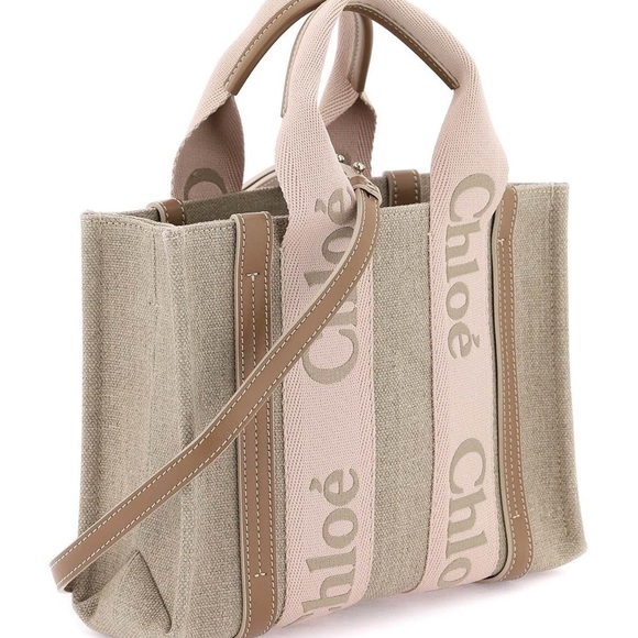 ‼️ONE LEFT! NWT CHLOE Woody Small Tote Bag - Picture 4 of 14